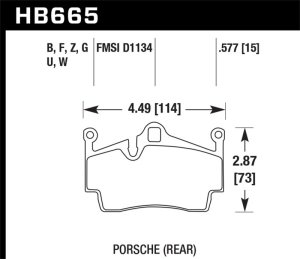 Porsche 718 Boxster Brake Pads - Rear - Hawk Performance - ER-1 - `17-`20